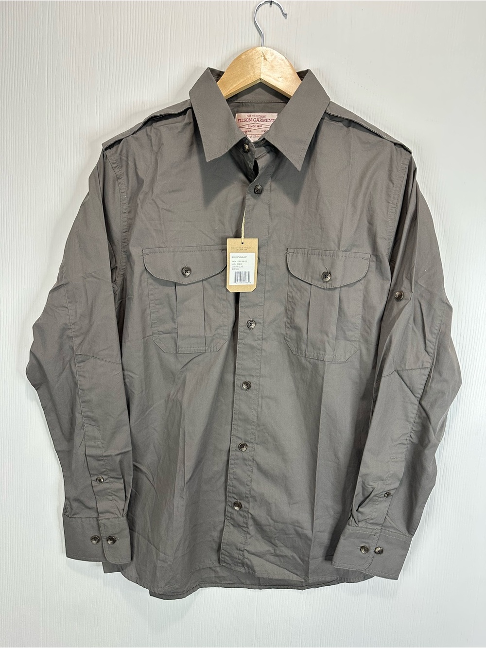 Filson Men’s Grey Expedition Safari Shirt Size Small $98
